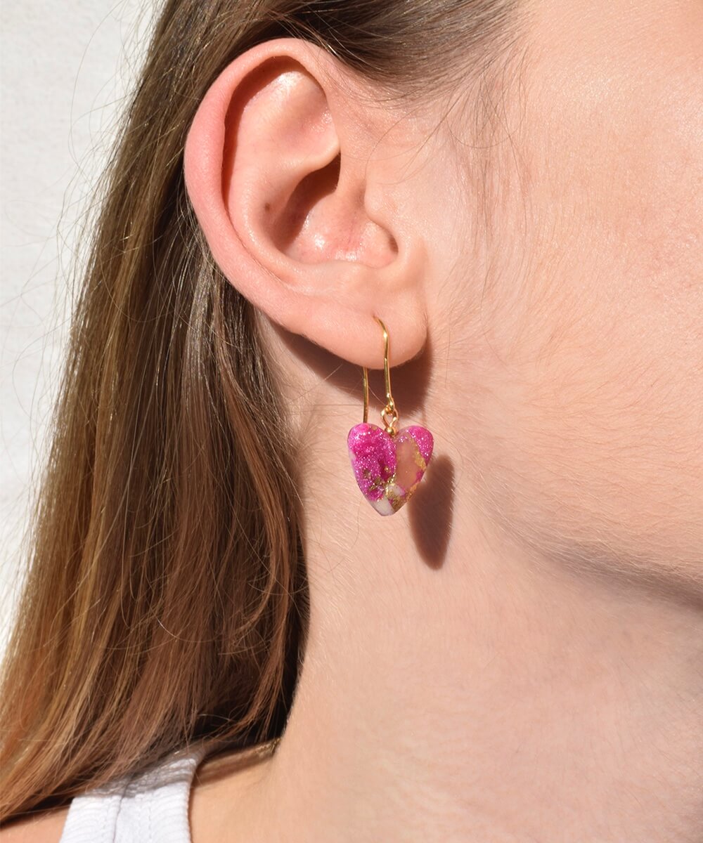 Pendientes One Love Fucsia