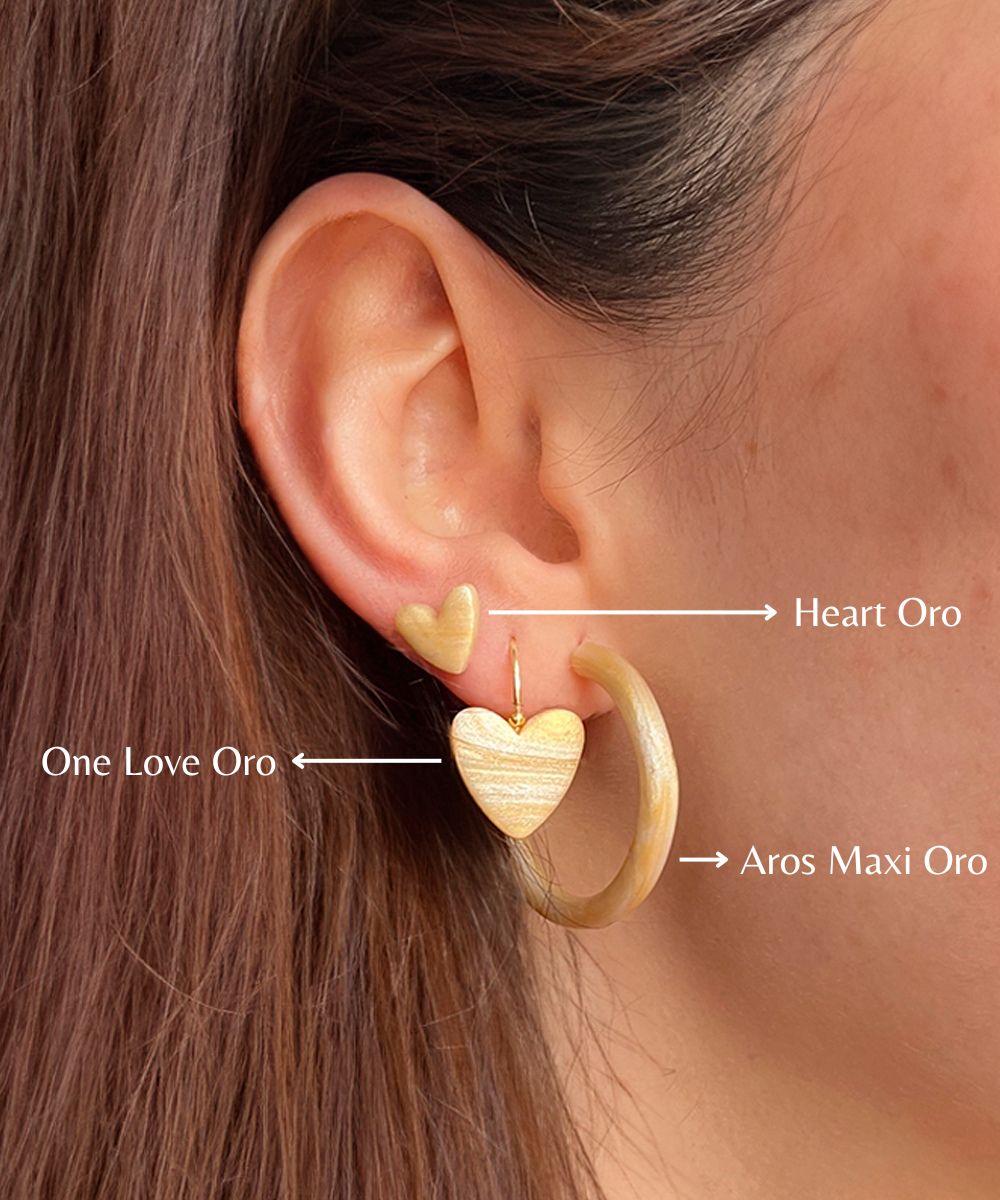 Pendientes Heart Oro