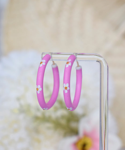 Aros Florecitas Rosa (M)