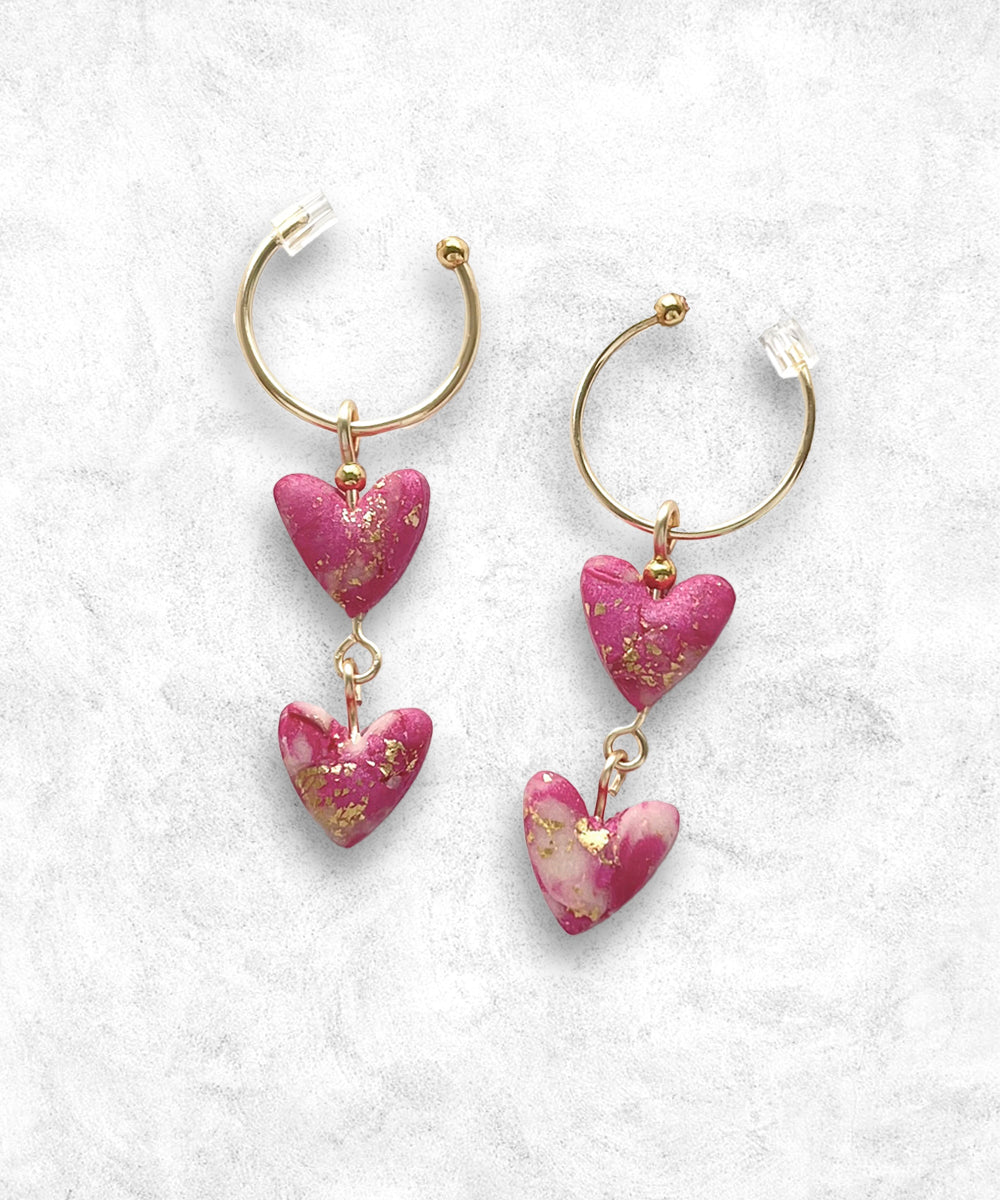 Pendientes Love Fucsia