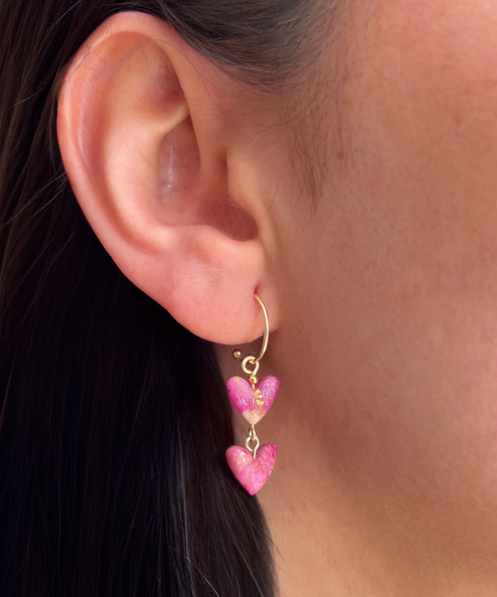 Pendientes Love Fucsia