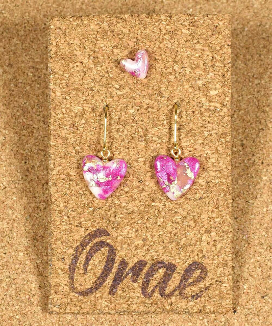 Pendientes One Love Fucsia