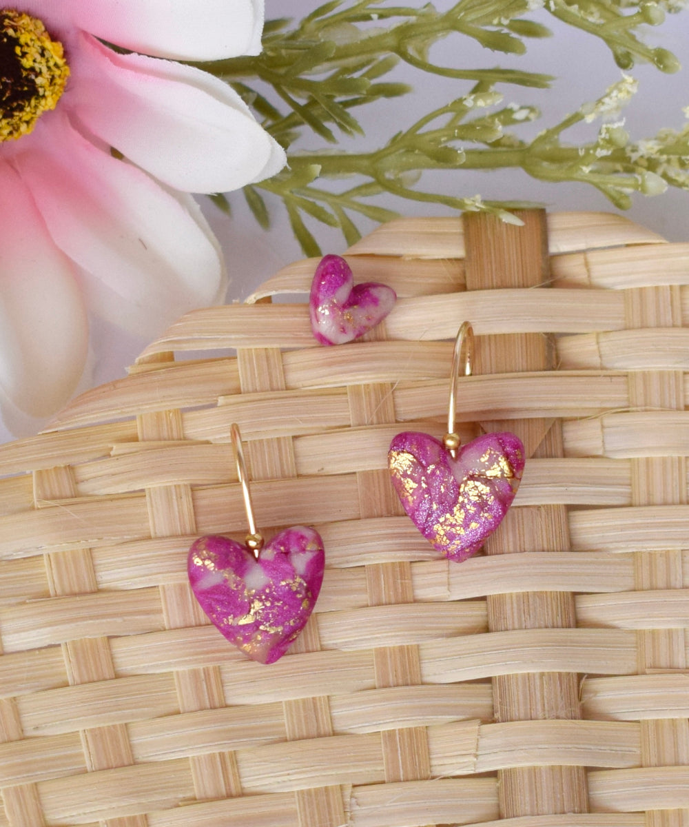 Pendientes One Love Fucsia