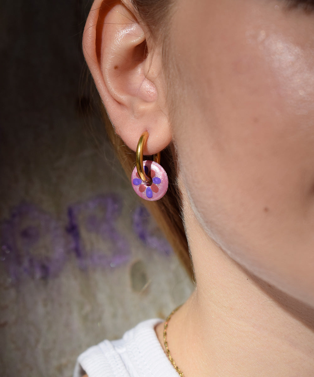 Pendientes Laguna Rosa Donut